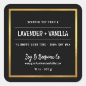 Sticker Carré Mini parfumé Soy Beeswax Candle Business (Devant)