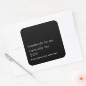 Sticker Carré Miniature artisanale spécialement pour vous noir b (Enveloppe)