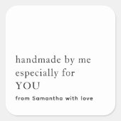 Sticker Carré Miniature artisanale spécialement pour vous nom (Devant)