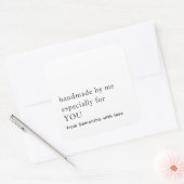 Sticker Carré Miniature artisanale spécialement pour vous nom (Enveloppe)