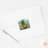 Sticker Carré Miniature cheval Brown Valentine Heart (Enveloppe)