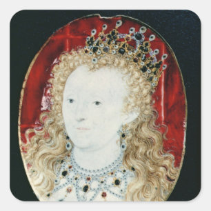 Sticker Carré Miniature de la reine Elizabeth I