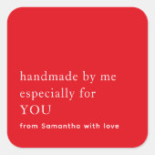 Sticker Carré Miniature Faite À La Main Spécialement Pour Vous R (Devant)