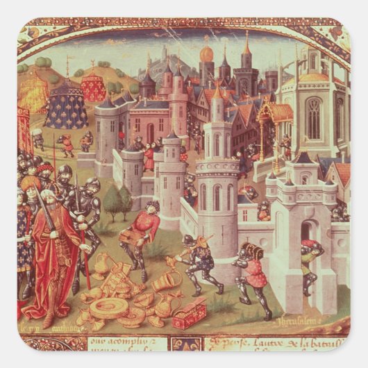 Sticker Carré Miniature illuminée d'un universel (Devant)