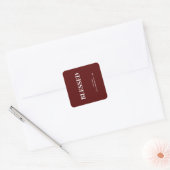 Sticker Carré Minimal BLESSED | Deep Red Holiday (Enveloppe)
