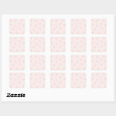 Sticker Carré Minimalisme de la Fraise (Feuille)
