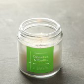 Sticker Carré Minimalist Lime Green Candle Product Label