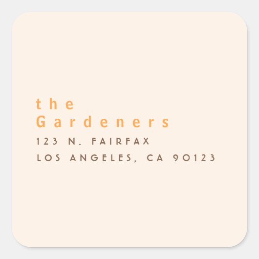 Sticker Carré Minimaliste cool (Devant)