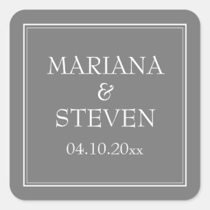 Sticker Carré Minimaliste Moderne Gris
