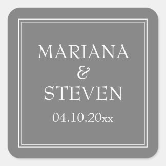 Sticker Carré Minimaliste Moderne Gris