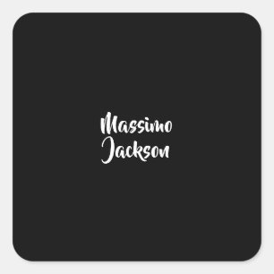 Sticker Carré Minimaliste Professionnel Ajouter un Nom Personnal