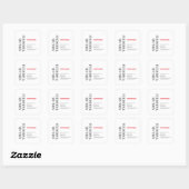 Sticker Carré Minimaliste professionnel moderne gras personnalis (Feuille)
