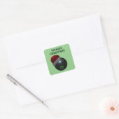 Sticker Carré Minimalists Bows Joyeux Noël, (Enveloppe)