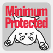 Sticker Carré Minimum protégé (Devant)