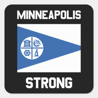 Sticker Carré Minneapolis Strong 