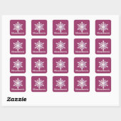 Sticker Carré MinneSnowta avec flocon de neige (Feuille)