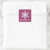 Sticker Carré MinneSnowta avec flocon de neige (Sac)