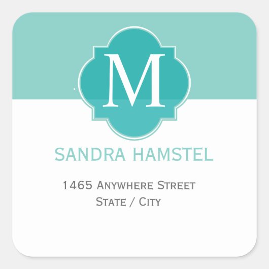 Sticker Carré Mint Green Solid (Devant)