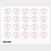 Sticker Carré Minuscule coeur Rosaire (Feuille)