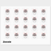 Sticker Carré Minuscule Humain Shindig Baby shower moderne Favor (Feuille)