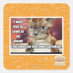 Sticker Carré Minuterie de Sprinklur de pelouse