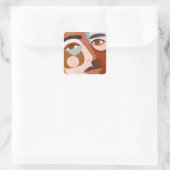 Sticker Carré Mise à jour de la face géographique (Sac)