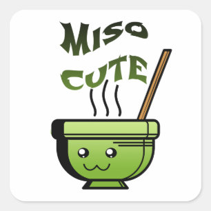 Sticker Carré Miso Cute