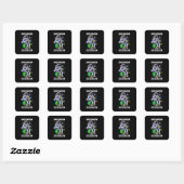 Sticker Carré Mission spatiale astronaute Attraper une étoile (Feuille)
