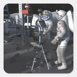Sticker Carré Missions d'exploration spatiale futures 5