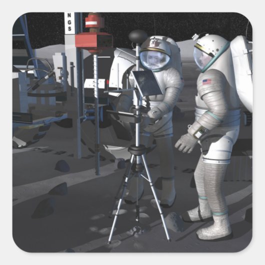 Sticker Carré Missions d'exploration spatiale futures 5 (Devant)