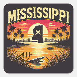 Sticker Carré Mississippi