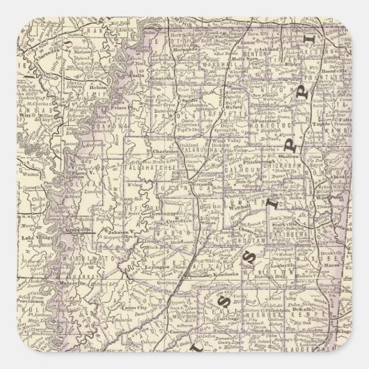 Sticker Carré Mississippi 9 (Devant)