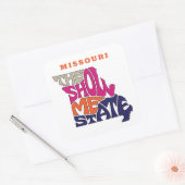 Sticker Carré Missouri State Surnom Word Art (Enveloppe)