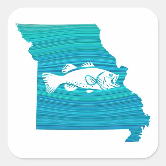 Sticker Carré Missouri Wave Fishing (Devant)
