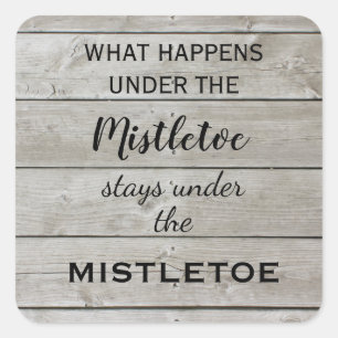 Sticker Carré Mistletoe Holiday
