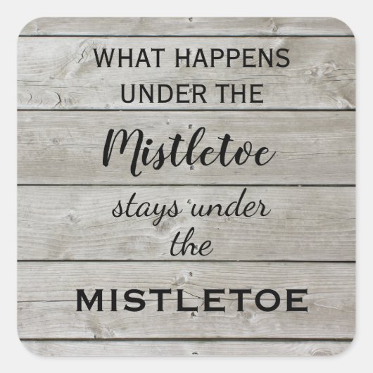 Sticker Carré Mistletoe Holiday (Devant)