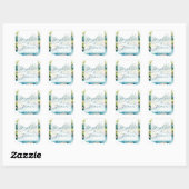 Sticker Carré Misty Mountain Mariage (Feuille)