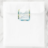 Sticker Carré Misty Mountain Mariage (Sac)