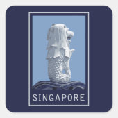 Sticker Carré Mlion de Singapour (Devant)