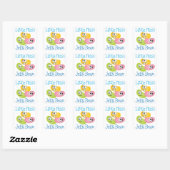 Sticker Carré Mlle Jelly Bean (Feuille)