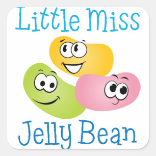 Sticker Carré Mlle Jelly Bean