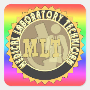 STICKER CARRÉ MLT BADGE TECHNICIEN DE LABORATOIRE MÉDICALE
