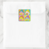 Sticker Carré Mme Birdy Pop Art (Sac)