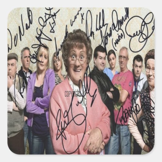 Sticker Carré mme browns boys signed (Devant)