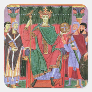 Sticker Carré Mme Cim.4453 f.42r Saint Empereur Romain Otto III