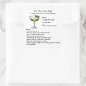 Sticker Carré Mme Claus Minty Delight Cocktail Recette (Sac)