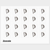 Sticker Carré Mme Lincoln (Feuille)