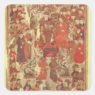 Sticker Carré Mme Supp. Pers.Genghis Khan et sa femme
