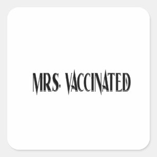 Sticker Carré Mme Vaccinée