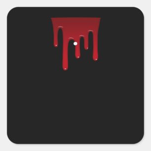 Sticker Carré Mobilier brillant décoration murale rouge mince